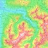 Topografische Karte Ostrach, Höhe, Relief