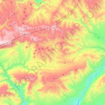 Topografische Karte Ait Sedrate Jbel El Oulia, Höhe, Relief