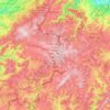 Topografische Karte Parc naturel des Hautes-Fagnes–Eifel, Höhe, Relief