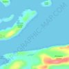 Topografische Karte Newfoundland Tickle, Höhe, Relief