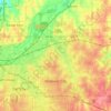 Topografische Karte Midwest City, Höhe, Relief