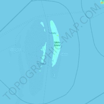 Topografische Karte Sibutu, Höhe, Relief