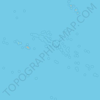 Topografische Karte Französisch-Polynesien, Höhe, Relief