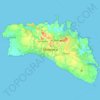 Topografische Karte Menorca, Höhe, Relief