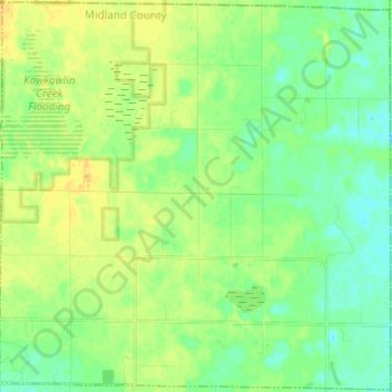 Topografische Karte Mills Township, Höhe, Relief