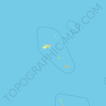 Topografische Karte Temotu, Höhe, Relief