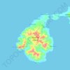 Topografische Karte Feni Islands, Höhe, Relief