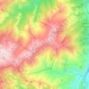 Topografische Karte réserve naturelle du massif du Monte Rotondo, Höhe, Relief