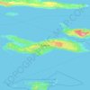 Topografische Karte Korčula, Höhe, Relief