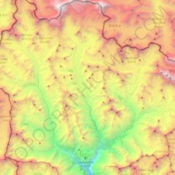 Topografische Karte Khumjung, Höhe, Relief