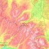 Topografische Karte Hoover Wilderness, Höhe, Relief