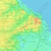 Topografische Karte Autonomous City of Buenos Aires, Höhe, Relief