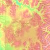 Topografische Karte Yellowstone National Park, Höhe, Relief