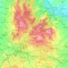 Topografische Karte Cannock Chase, Höhe, Relief