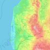 Topografische Karte Dienvidkurzemes novads, Höhe, Relief