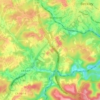 Topografische Karte MacArthur, Höhe, Relief