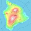 Topografische Karte Hawaii, Höhe, Relief