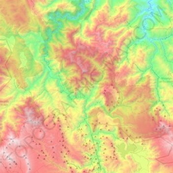 Topografische Karte Tlahuiltepa, Höhe, Relief