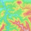 Topografische Karte Etxalar, Höhe, Relief