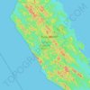 Topografische Karte Siberut National Park, Höhe, Relief