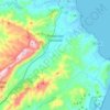 Topografische Karte Thiniscole/Siniscola, Höhe, Relief