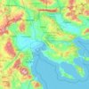 Topografische Karte Macédoine-Centrale, Höhe, Relief
