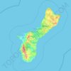 Topografische Karte Guam, Höhe, Relief