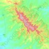 Topografische Karte Bunya Mountains, Höhe, Relief