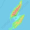 Topografische Karte 佐渡島, Höhe, Relief
