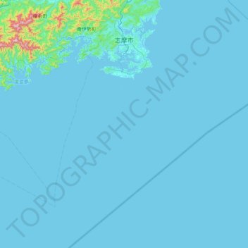 Topografische Karte Shima, Höhe, Relief