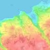 Topografische Karte Trévou-Tréguignec, Höhe, Relief