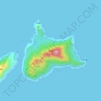 Topografische Karte 隘洲, Höhe, Relief