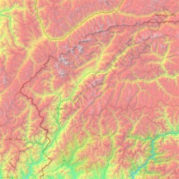 Topografische Karte ضلع چترال, Höhe, Relief