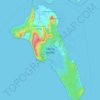 Topografische Karte Havelock Island, Höhe, Relief