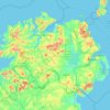 Topografische Karte Northern Ireland, Höhe, Relief