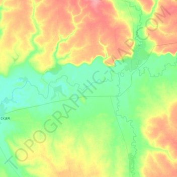 Topografische Karte Озеркинское сельское поселение, Höhe, Relief