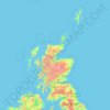 Topografische Karte Scotland, Höhe, Relief