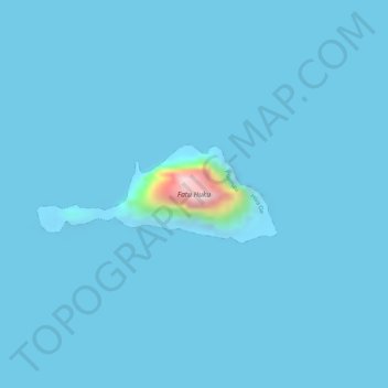 Topografische Karte Fatu Huku, Höhe, Relief