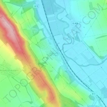 Topografische Karte Dehnsen, Höhe, Relief