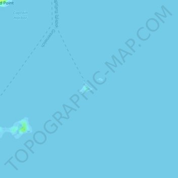Topografische Karte Island Beach, Höhe, Relief