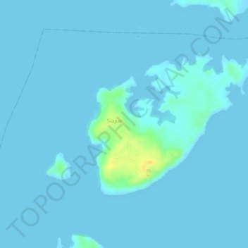 Topografische Karte Siapar Island, Höhe, Relief