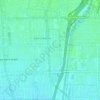 Topografische Karte East Rancho Dominguez County Park, Höhe, Relief