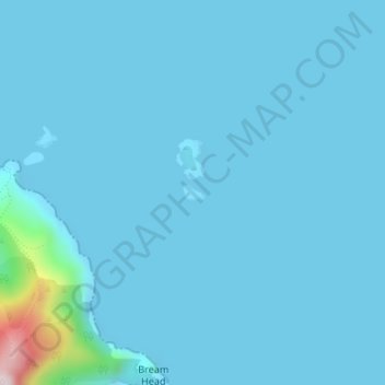 Topografische Karte Guano Island, Höhe, Relief