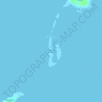Topografische Karte Liaburan Island, Höhe, Relief