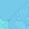 Topografische Karte Story Island Channel, Höhe, Relief