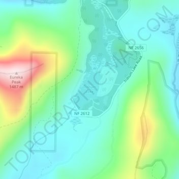 Topografische Karte Trillium Lake, Höhe, Relief