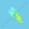 Topografische Karte Jinamoc Island, Höhe, Relief