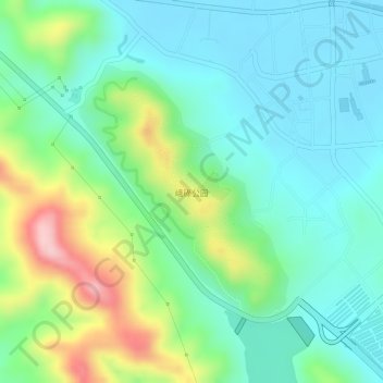 Topografische Karte 峨碌公园, Höhe, Relief