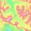 Topografische Karte Gangotri Glacier, Höhe, Relief