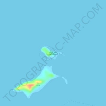 Topografische Karte Dicilingan Island, Höhe, Relief